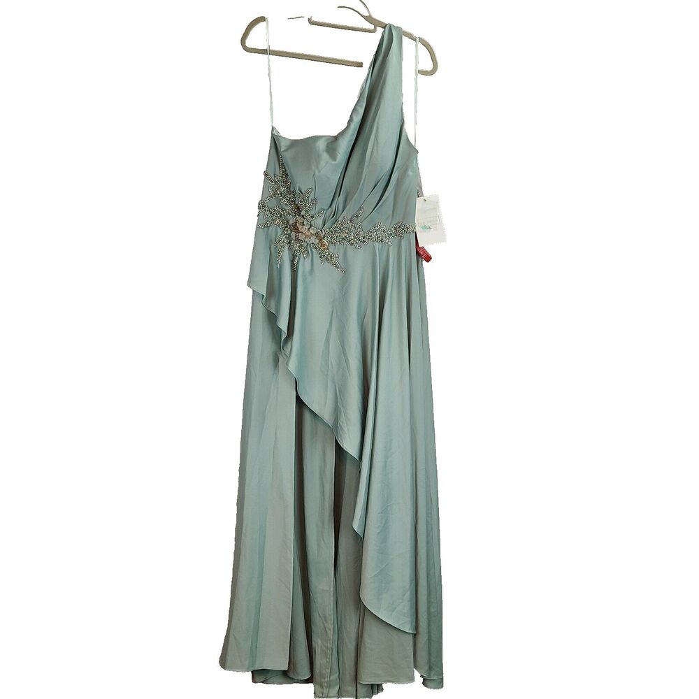 New MAC DUGGAL 11262 Sage Embellished One Shoulder Asymmetrical Gown Wm (16)$598 - Picture 5 of 16